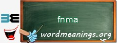 WordMeaning blackboard for fnma